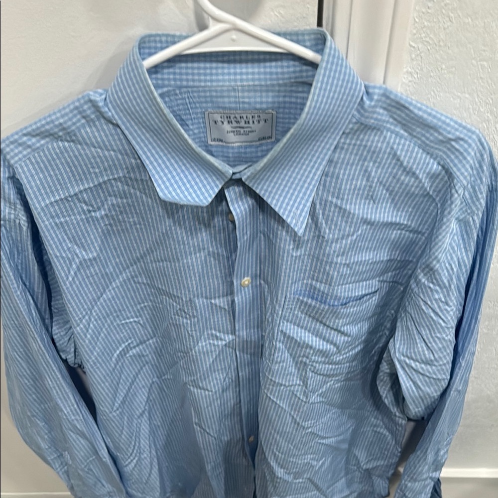 Ermenegildo Zegna Men's Light Blue Striped Shirt